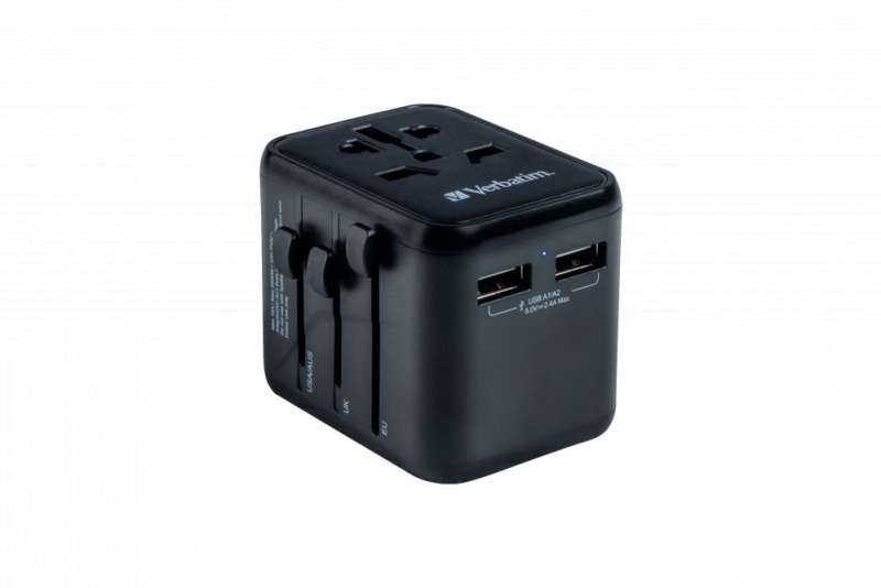 Verbatim Universal Travel Adapter UTA-03 Plug with USB-C PD & QC, 2 x USB-C & 2 x USB-A ports
