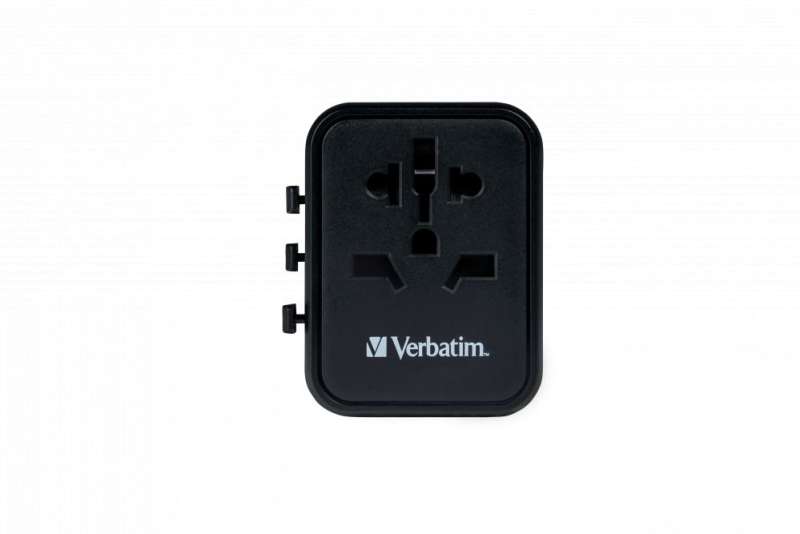 Verbatim Universal Travel Adapter UTA-03 Plug with USB-C PD & QC, 2 x USB-C & 2 x USB-A ports