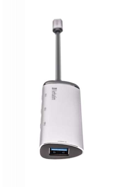 Verbatim USB-C Multiport Hub Four Port USB 3.2 Gen 1 Silver