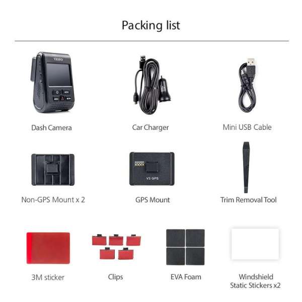 VIOFO A119 V3 Car Dash Cam Black