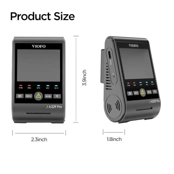 VIOFO A229 Pro 1CH Dash Cam Black
