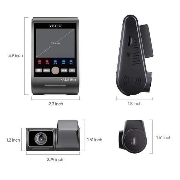 VIOFO A229 Ultra 2CH Dash Cam Black