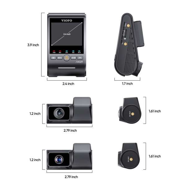 VIOFO A329T 3CH Dash Cam Black