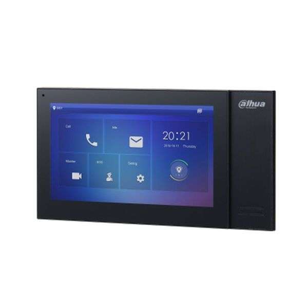 Dahua VTH2421FB-P érintő kijelzős/7"/beltéri egység/fekete IP video kaputelefon beltéri egység