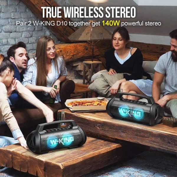W-King D10 Bluetooth Speaker Black