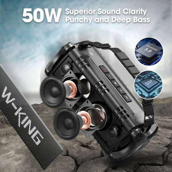 W-King D8 Bluetooth Speaker Black