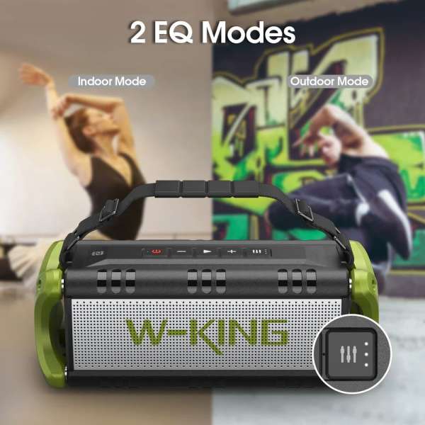 W-King D8 Bluetooth Speaker Black/Green