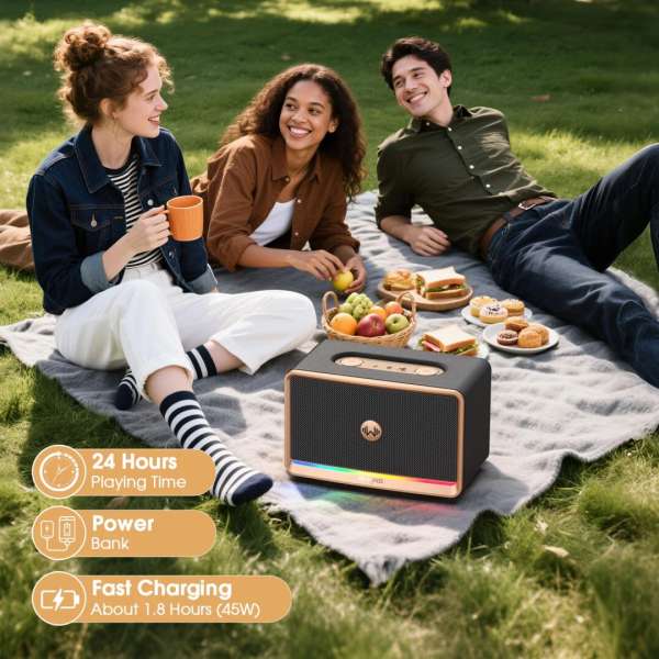 W-King H330 Bluetooth Speaker Black