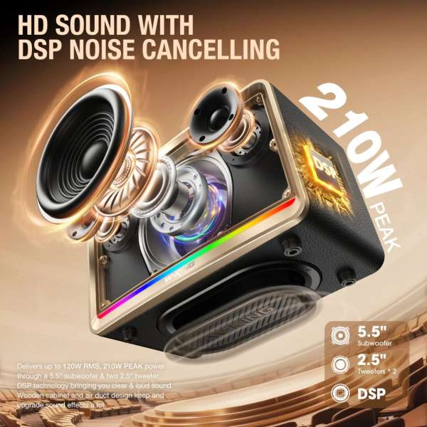 W-King H330 Bluetooth Speaker Black
