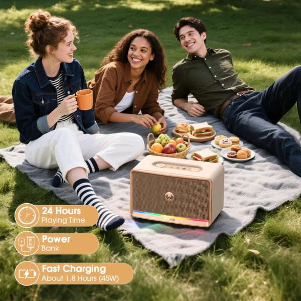 W-King H330 Bluetooth Speaker Cream