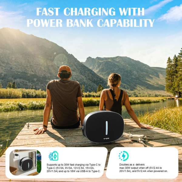 W-King T8 II Bluetooth Speaker Black