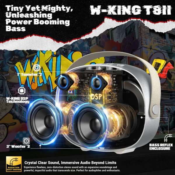 W-King T8 II Bluetooth Speaker Graffiti