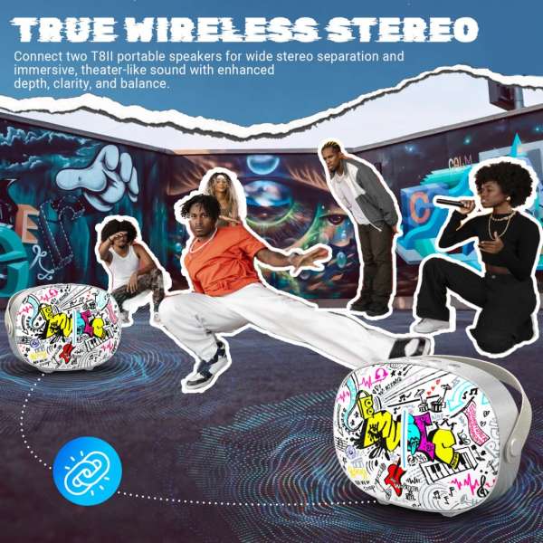 W-King T8 II Bluetooth Speaker Graffiti