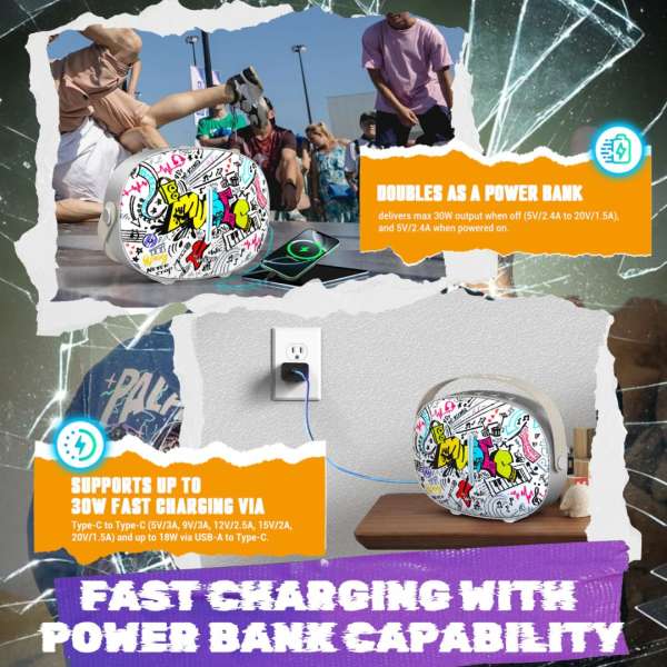 W-King T8 II Bluetooth Speaker Graffiti