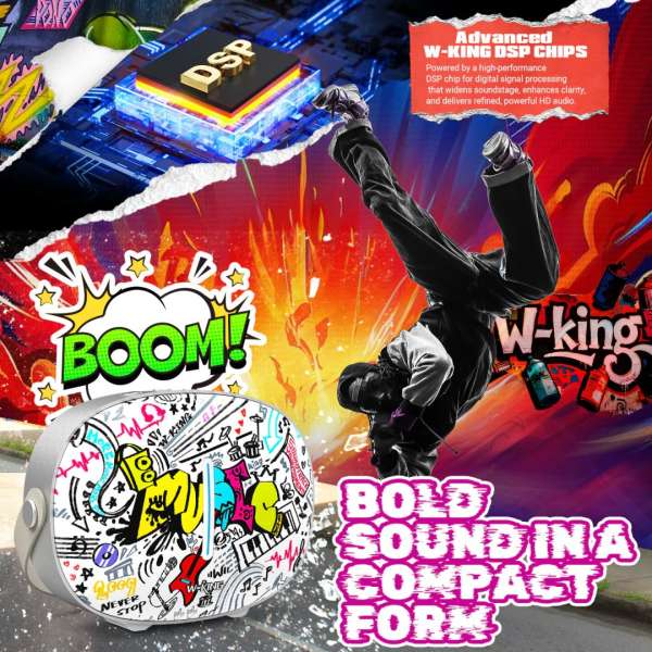 W-King T8 II Bluetooth Speaker Graffiti