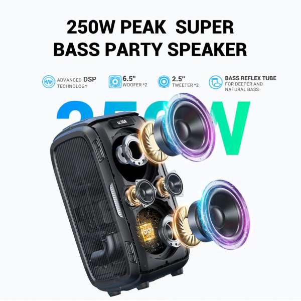 W-King T9 Pro Bluetooth Speaker Black