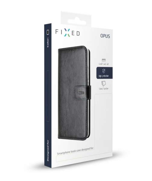FIXED Wallet oldalranyíló telefontok Opus Apple iPhone 11, Fekete, Mobiltelefon Kiegészítő