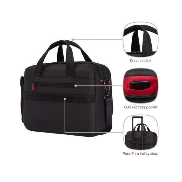 Wenger Cosmic Brief 14″-16″ Laptop Briefcase 17L Black
