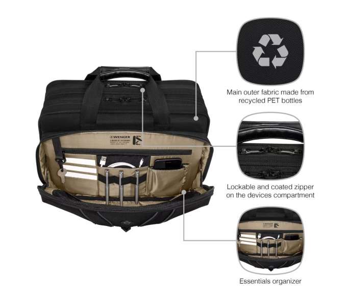 Wenger Legacy Briefcase 16" Black