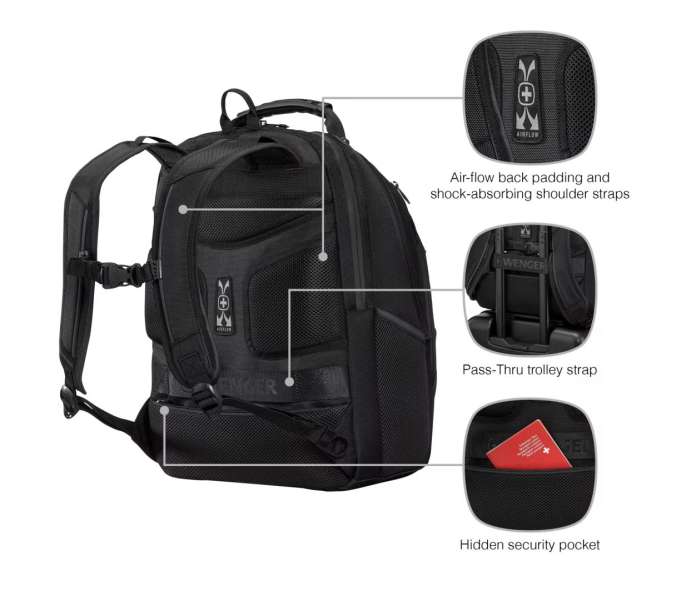 Wenger Legacy Laptop Backpack 16" Black