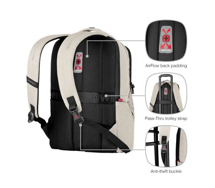 Wenger MX Professional Laptop Backpack with Tablet Pocket 16" Sand