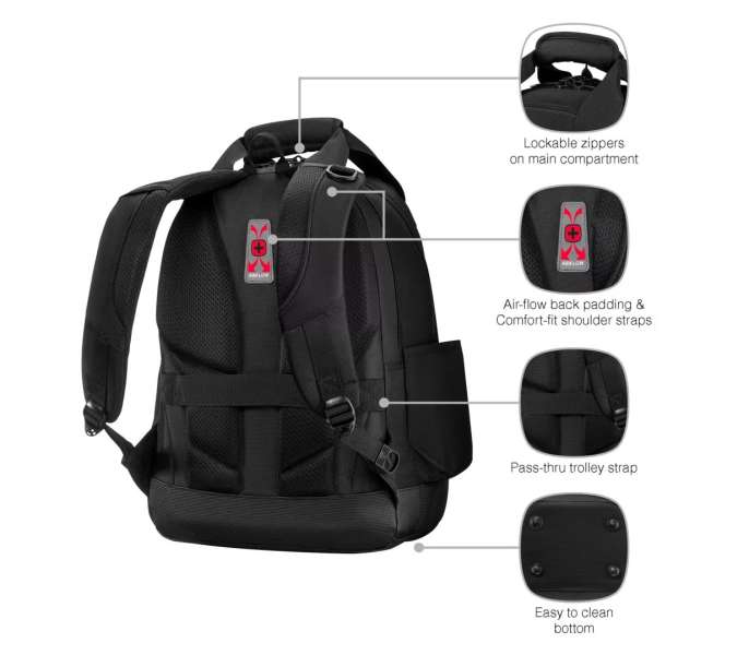 Wenger Tool Advanced Notebook Backback 16" Black