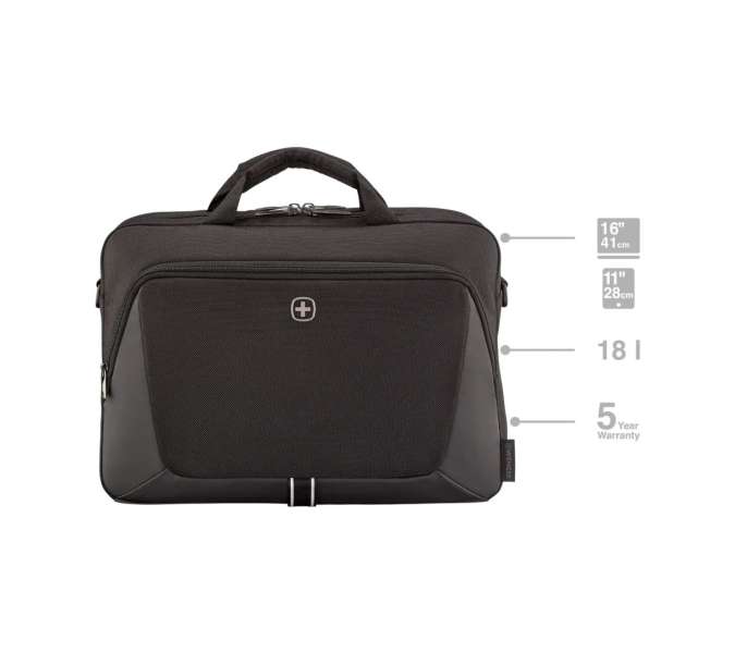 Wenger XE Brief 16 Laptop Briefcase with Tablet Pocket 16" Black