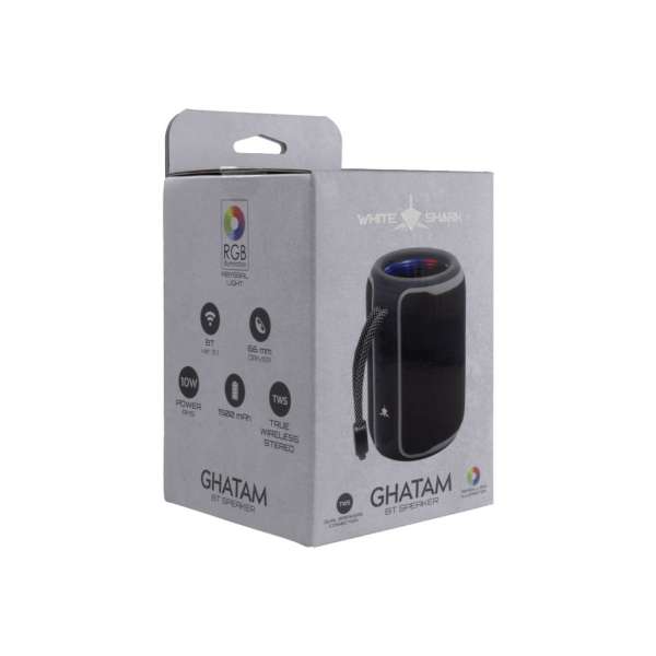 White Shark Ghatam Bluetooth Speaker Black/Grey