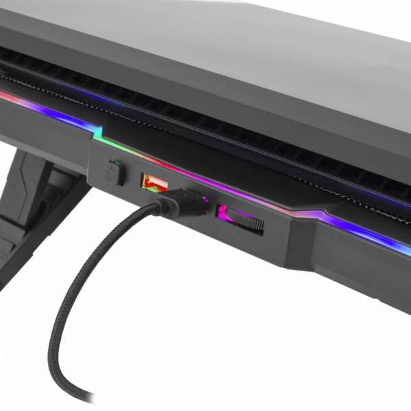 White Shark Glacier 17,3" Gaming RGB Cooling pad Black