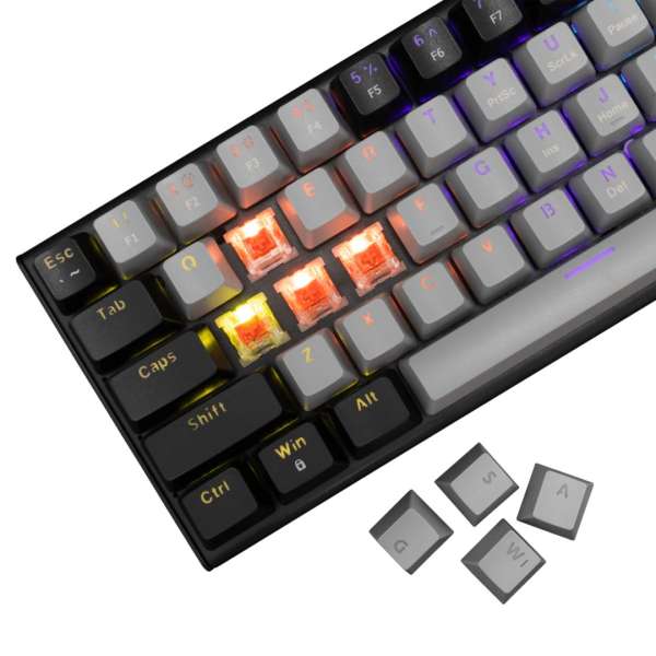 White Shark Wakizashi 2 Red Switches Gaming Keyboard Grey/Black US