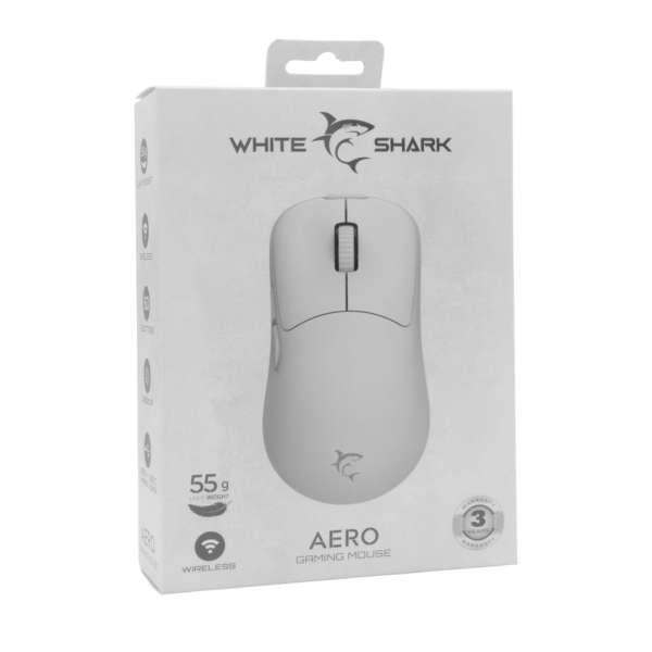 White Shark WGM-5015W Aero Wireless Gaming mouse White