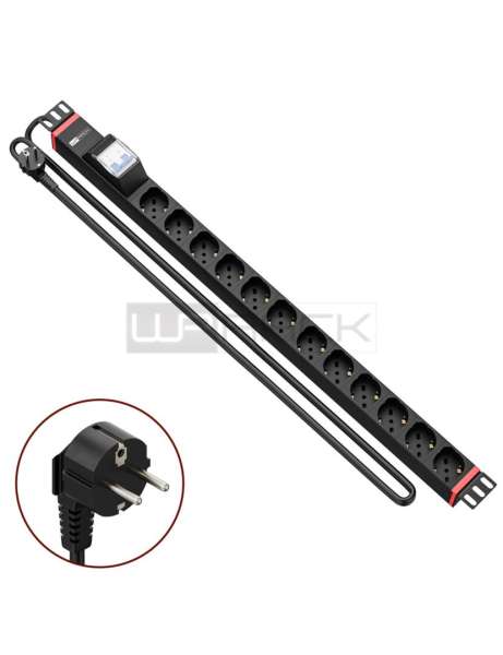 WP WPN-PDU-G02-12 19" PDU/elosztósor 12x Schuko aljzat
