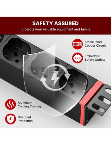 WP WPN-PDU-G02-12 19" PDU/elosztósor 12x Schuko aljzat