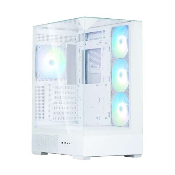 Zalman P40 Prism Plus RGB Tempered Glass White