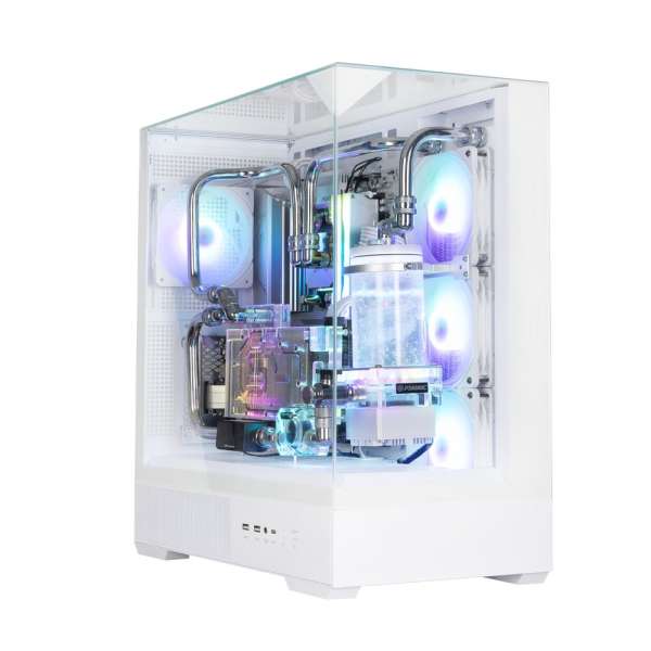 Zalman P40 Prism Plus RGB Tempered Glass White