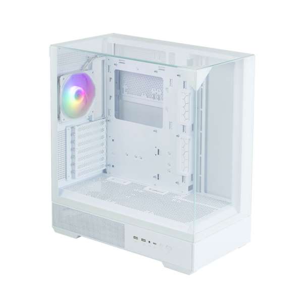 Zalman P40 Prism RGB Tempered Glass White