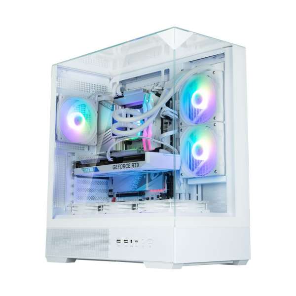 Zalman P40 Prism RGB Tempered Glass White