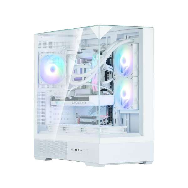 Zalman P40 Prism RGB Tempered Glass White