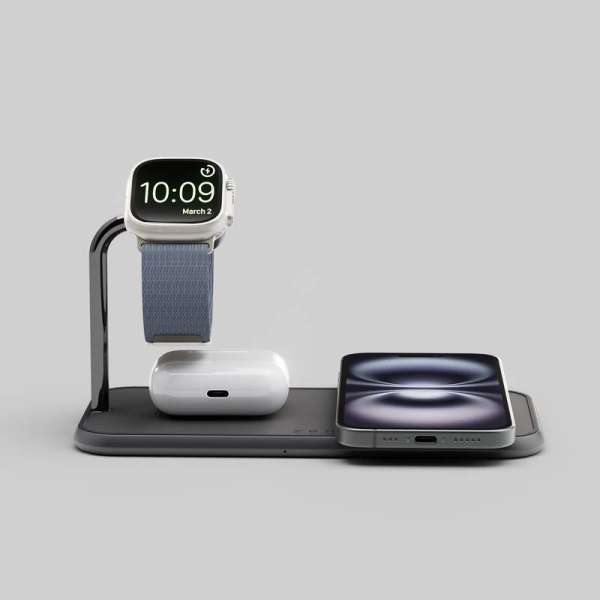 Zens Dual+Watch Aluminium Wireless Charger Black