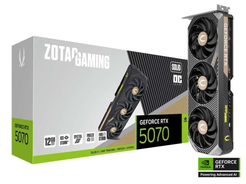 Zotac GeForce RTX5070 12GB GDDR7 Gaming Solid OC