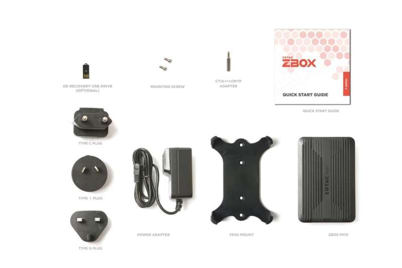 Zotac ZBOX Pico PI430AJ with AirJet Black
