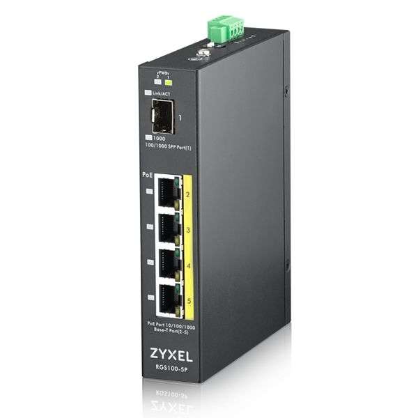 ZyXEL RGS100-5P-ZZ0101F 5-port GbE Unmanaged PoE Switch