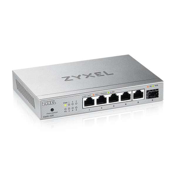 ZyXEL XMG-105 5 Ports 2,5G + 1 SFP+ MultiGig unmanaged Desktop Switch