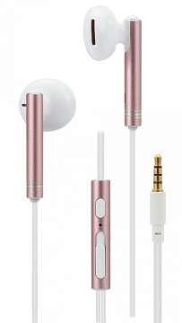 2GO Delux In-Ear Stereo Headset White/Rose Gold