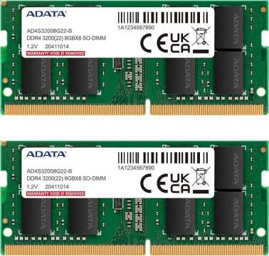 A-Data 16GB DDR4 3200MHz Kit(2x8GB) SODIMM
