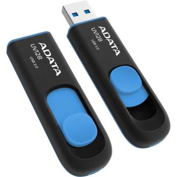 A-Data 64GB Flash Drive UV128 USB3.0 Black/Blue A-Data 64GB Flash Drive UV128 USB3.0 Black/Blue