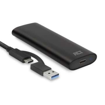 ACT AC1615 USB-C M.2 NVMe / PCIe SSD Enclosure tool-free Black ACT AC1615 USB-C M.2 NVMe / PCIe SSD Enclosure tool-free Black