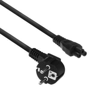 ACT AC3310 Powercord mains connector CEE7/7 male (angled) C5 2m Black