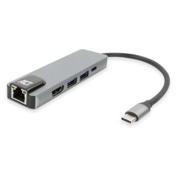 ACT AC7091 USB-C 4K docking station for 1 HDMI Adapter Silver