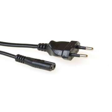 ACT AK5418 Powercord Euro male - C7 female 2m Black